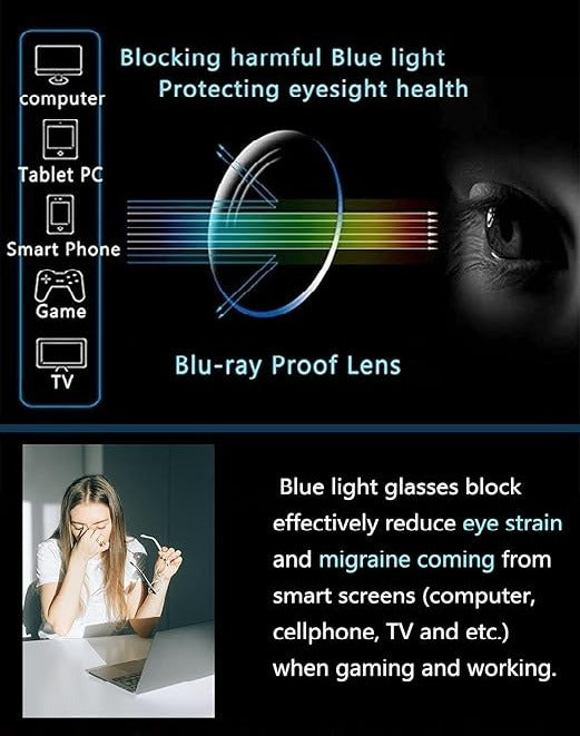 Classic Semi-Rimless Blue Light Glasses – Unisex Design