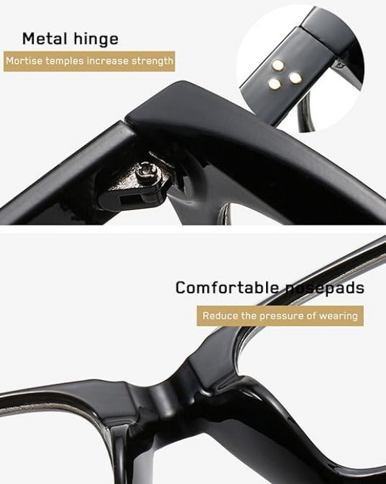 Thick Square Frame Glasses – Clear Lens Unisex Eyewear