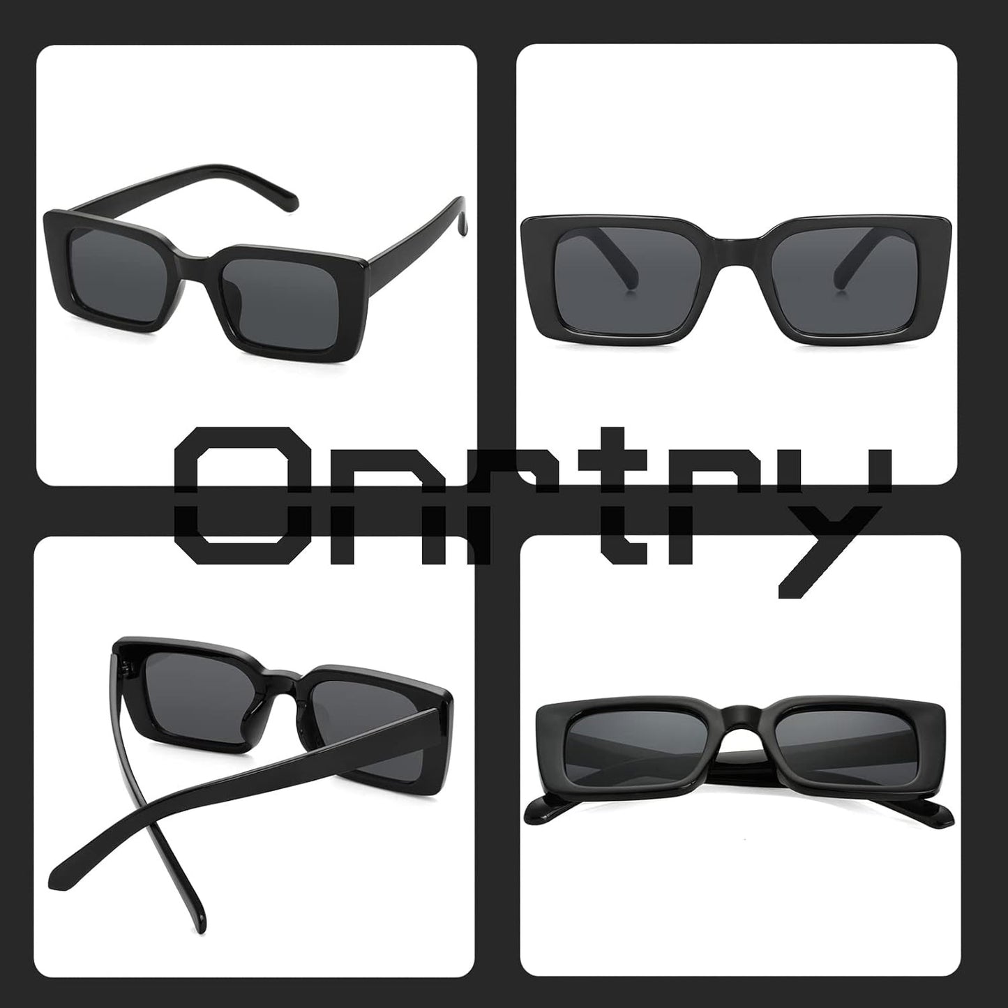 Rectangle Sunglasses for Women Men Vintage Fashion Sun Glasses