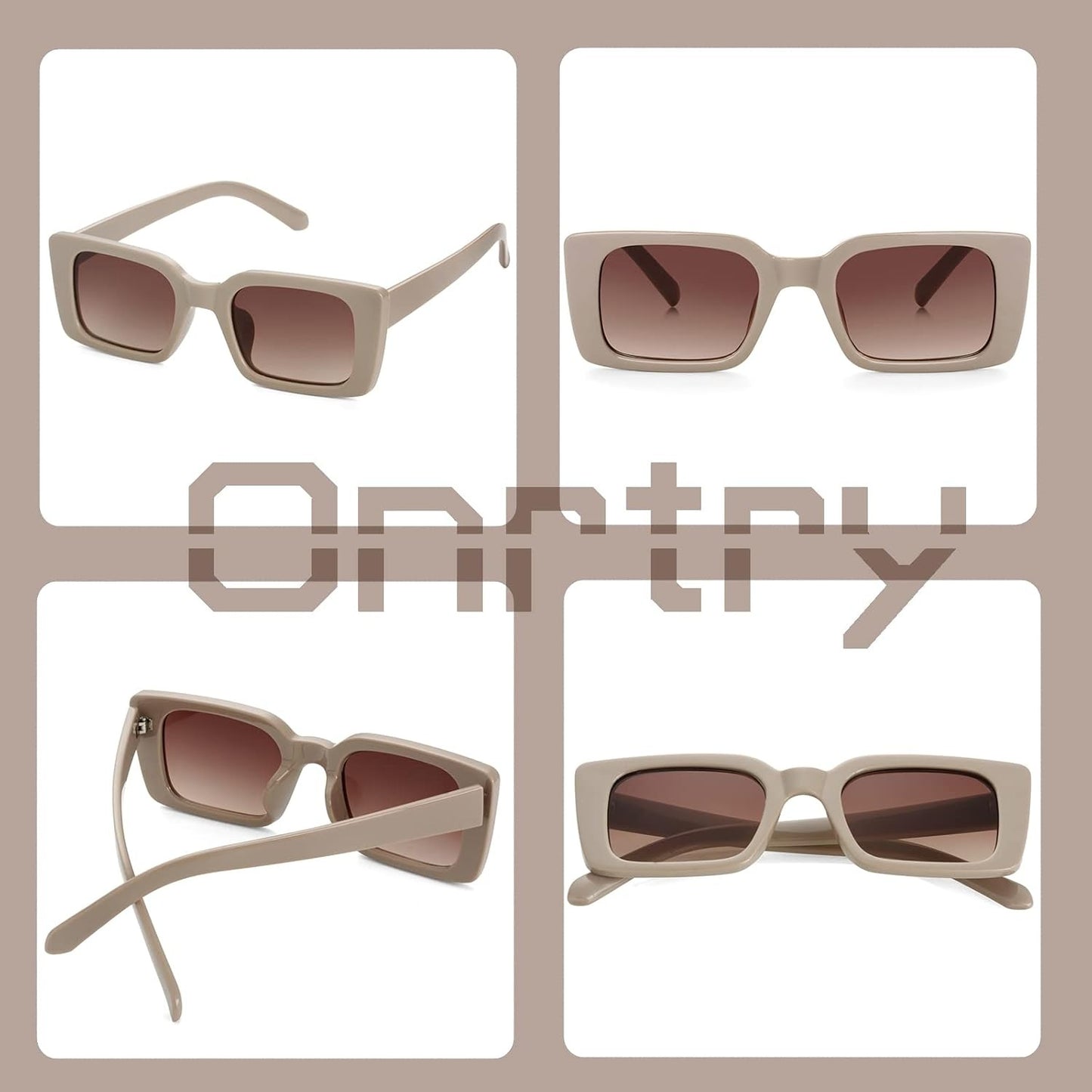 Rectangle Sunglasses for Women Men Vintage Fashion Sun Glasses